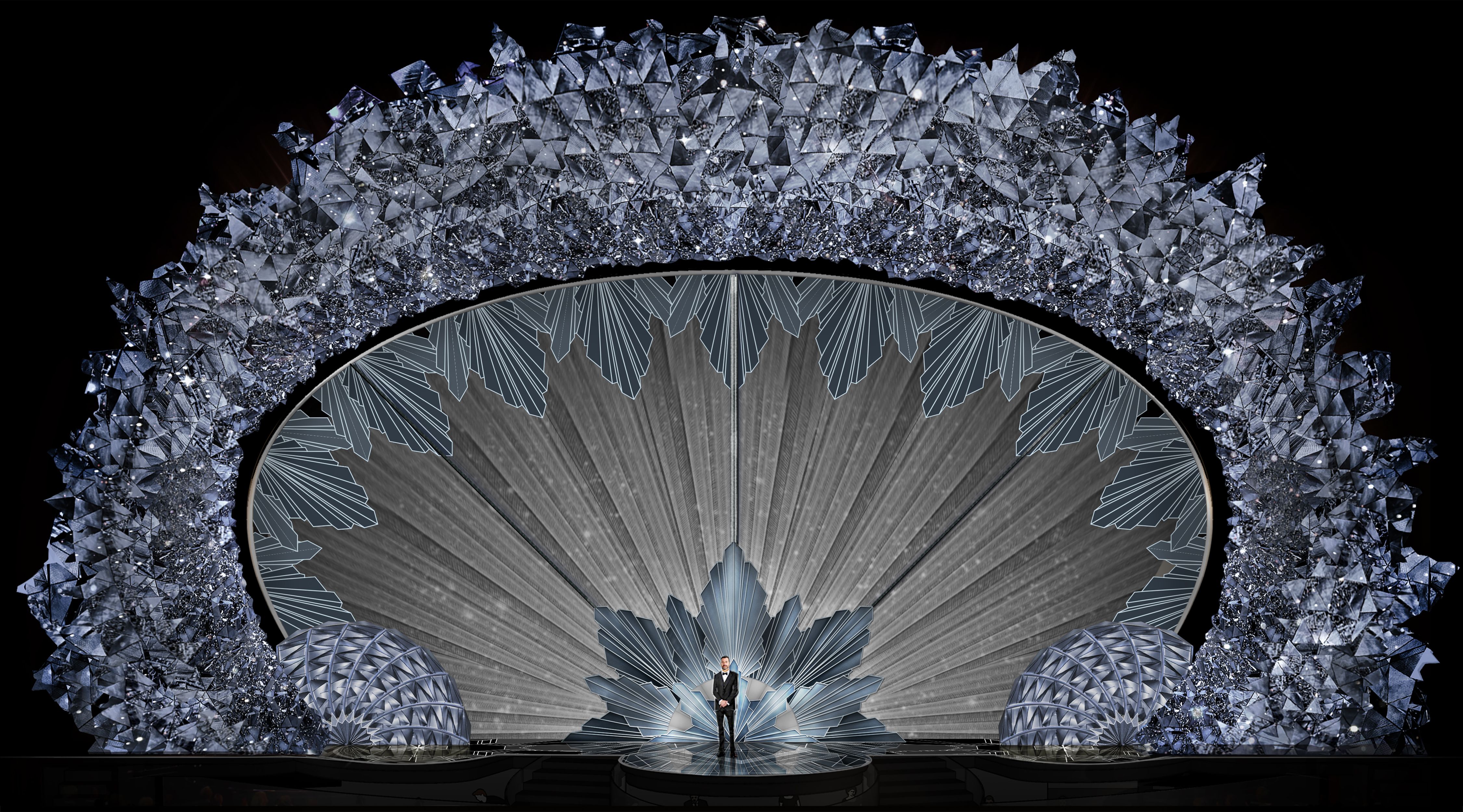 Oscars 2018 — crystal geode proscenium