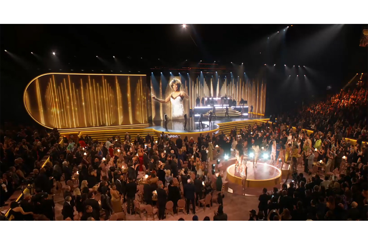 Grammy 2024 — golden gramophone architecture