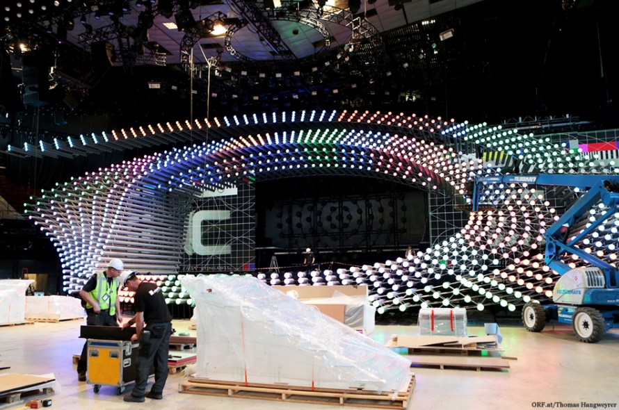 Eurovision 2015 — completed light tunnel