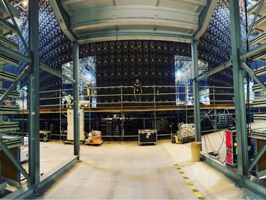 Eurovision 2022 — back of LED screen structure