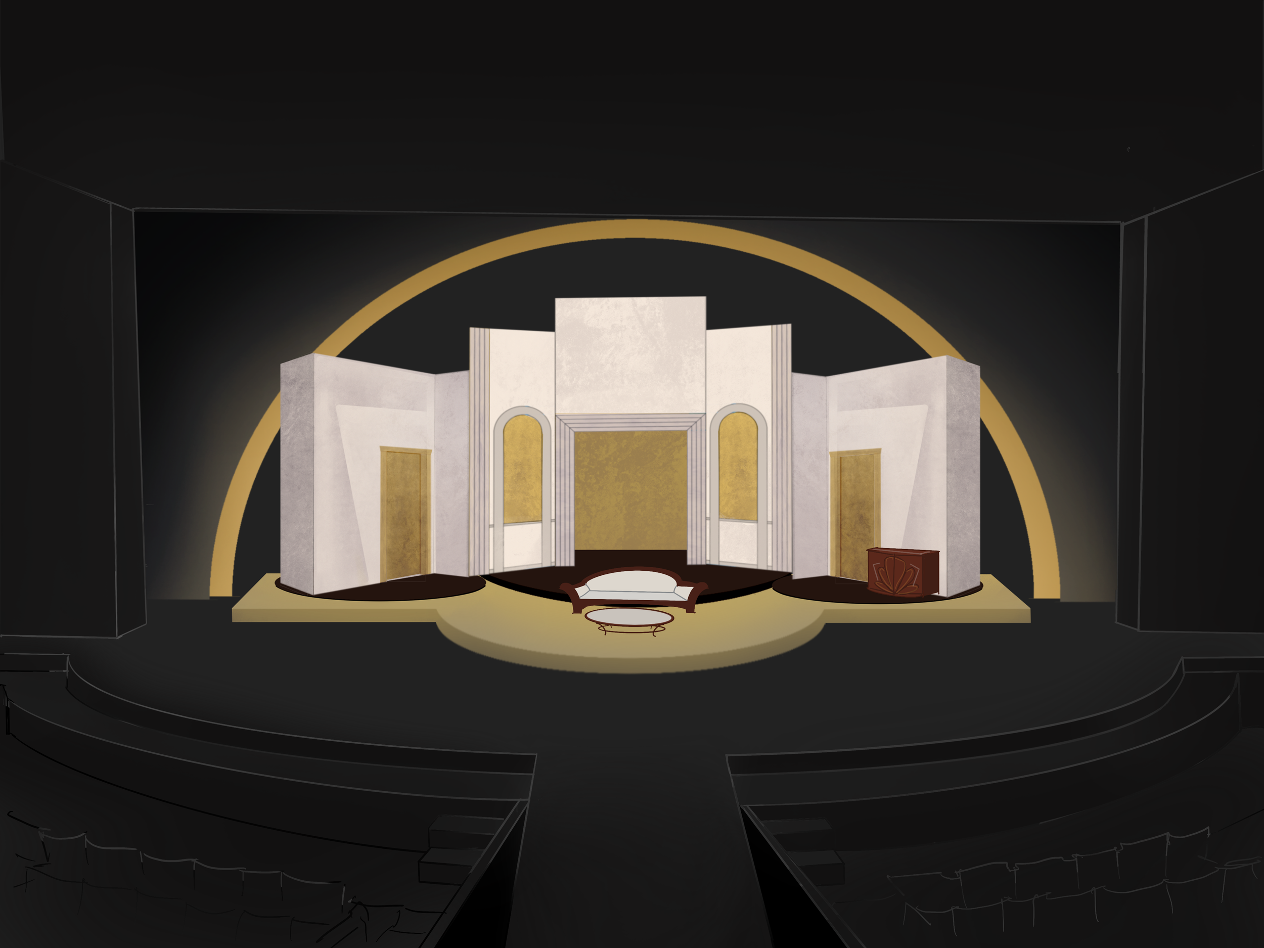 Vera Stark — white and gold scenic rendering