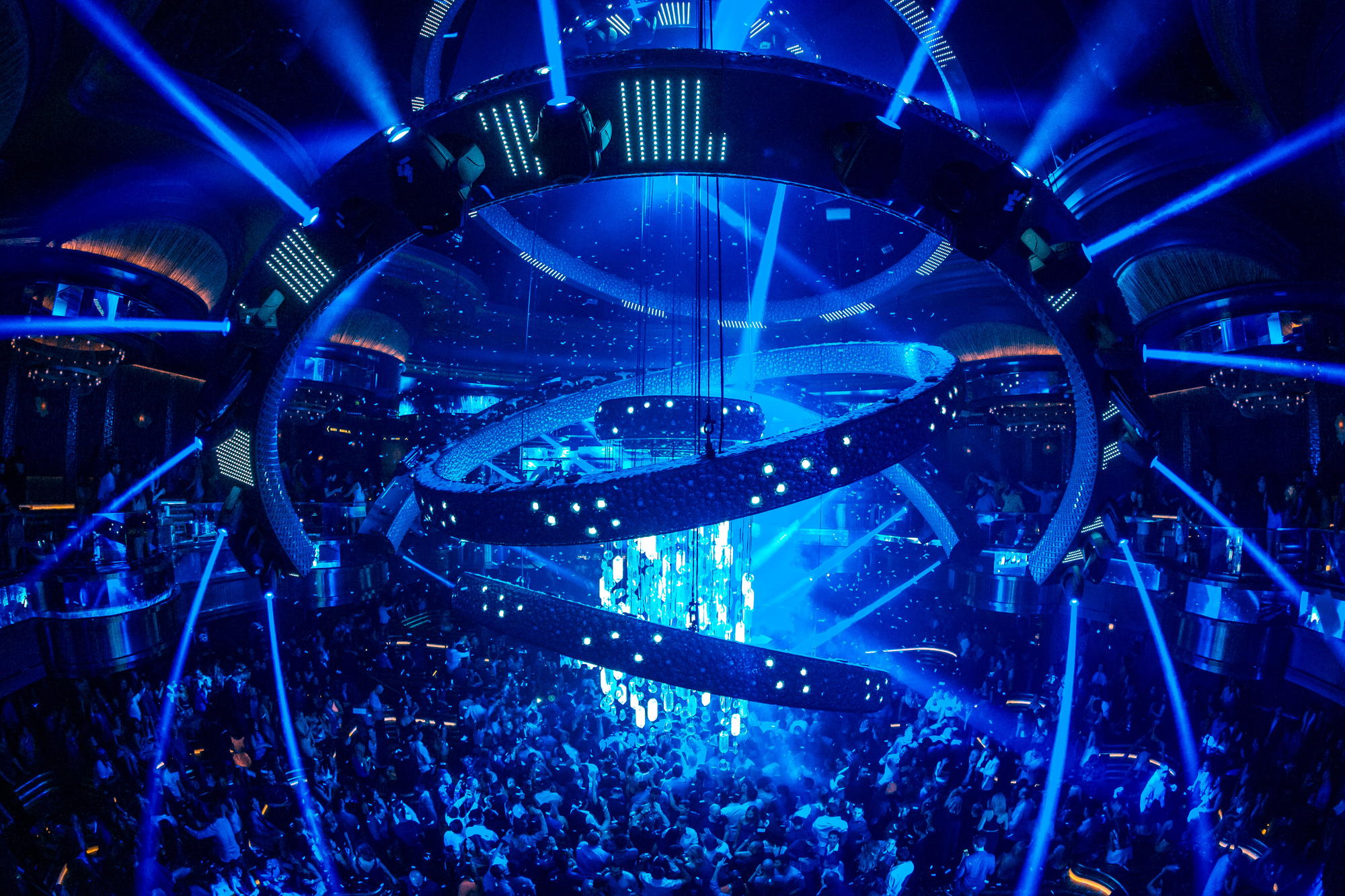 OMNIA — chandelier within theatrical interior