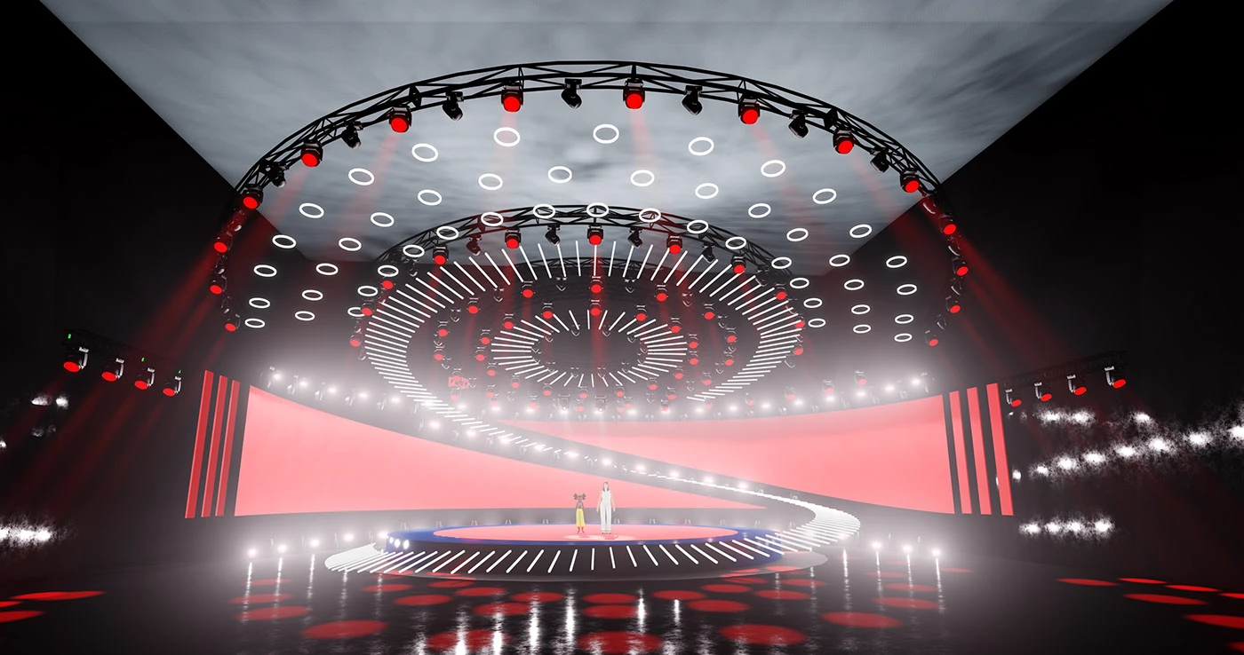 Music Award concept — concentric truss rings